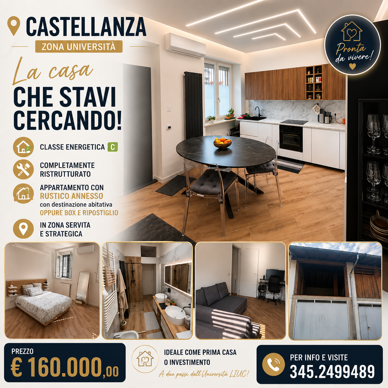 CASTELLANZA – Trilocale in classe C –